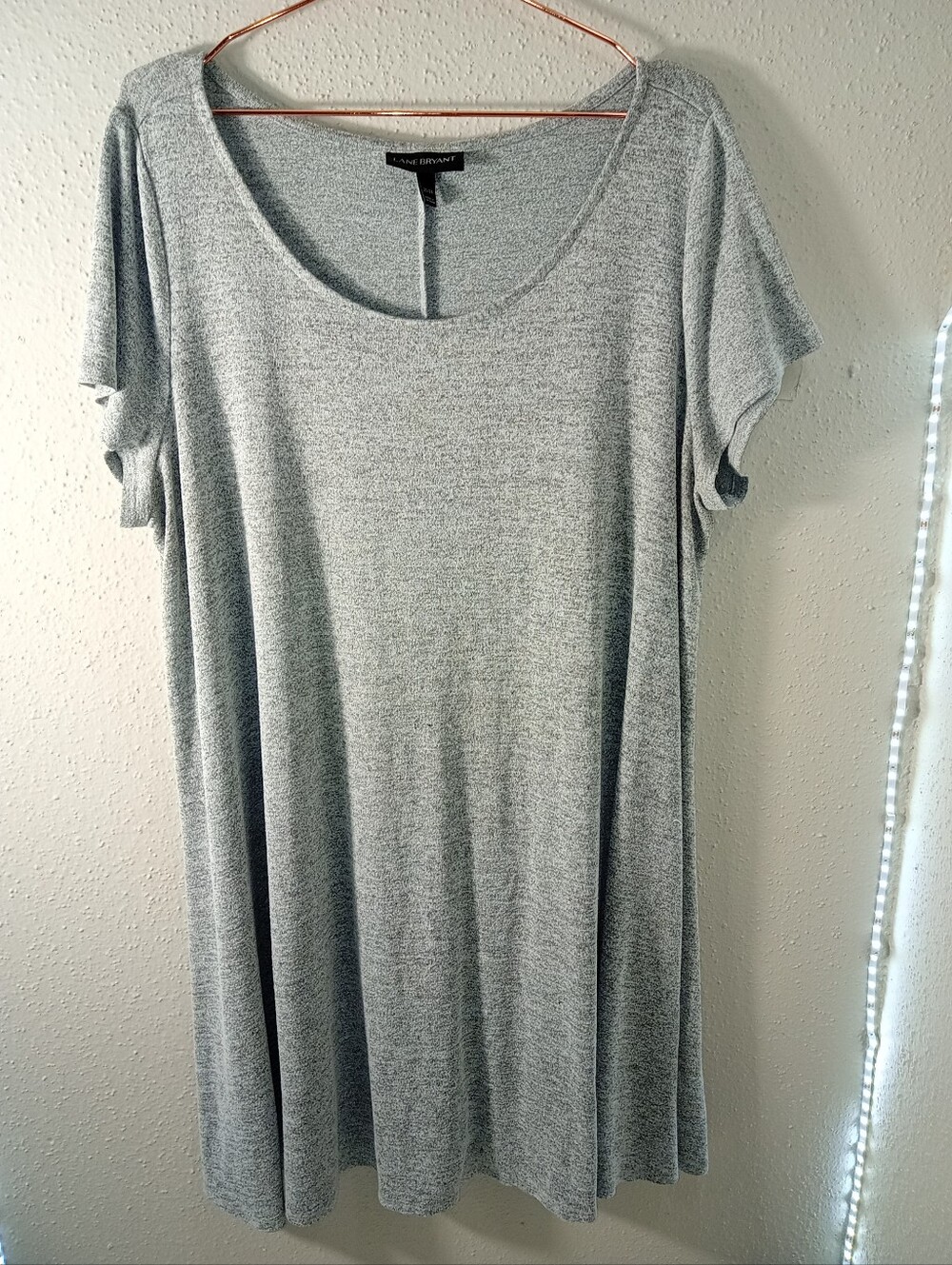 Casual Scoop Neck Gray Women's Top Dress